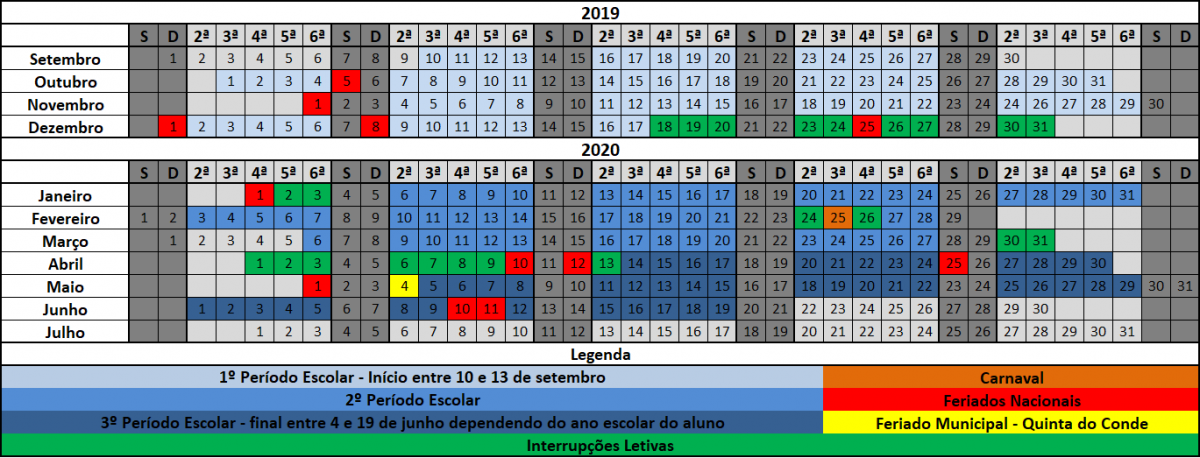 Calendario Escolar 2019/2020
